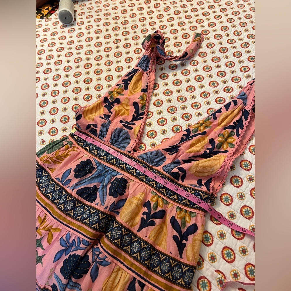 FARM Rio Pink and Blue Floral Midi Dress - Picture 9 of 11
